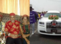 L-R Nnamdi Kanu's parents, Eze Isreal Kanu and his wife Ugoeze Sally, Corpses inside Rolls Royce hearse