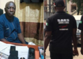 L-R Top SARS official, Christopher Akpan, Depict of SARS officials