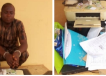 The suspect, printer and forged documents