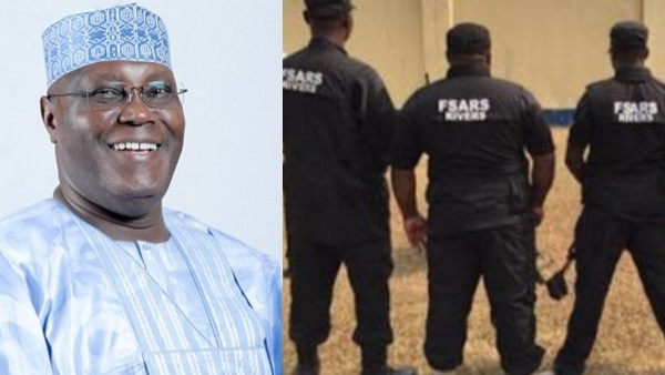 L-R Alhaji Atiku Abubakar, Depict of SARS operatives