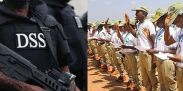Depict of DSS officials, Corps members during parade