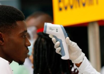 Man undergoing screening