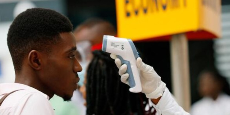 Man undergoing screening