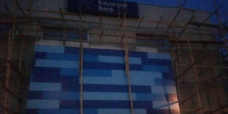 The collapsed building in Lagos