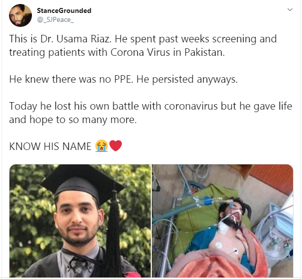 Doctor who spent past weeks treating coronavirus patients, dies of the virus, shares last video