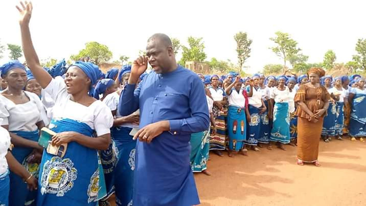 Group of church women spotted lying on the road in Benue, praying against Coronavirus