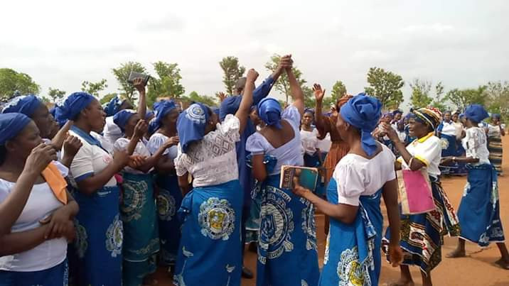 Group of church women spotted lying on the road in Benue, praying against Coronavirus