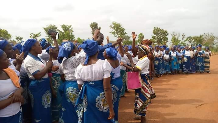 Group of church women spotted lying on the road in Benue, praying against Coronavirus