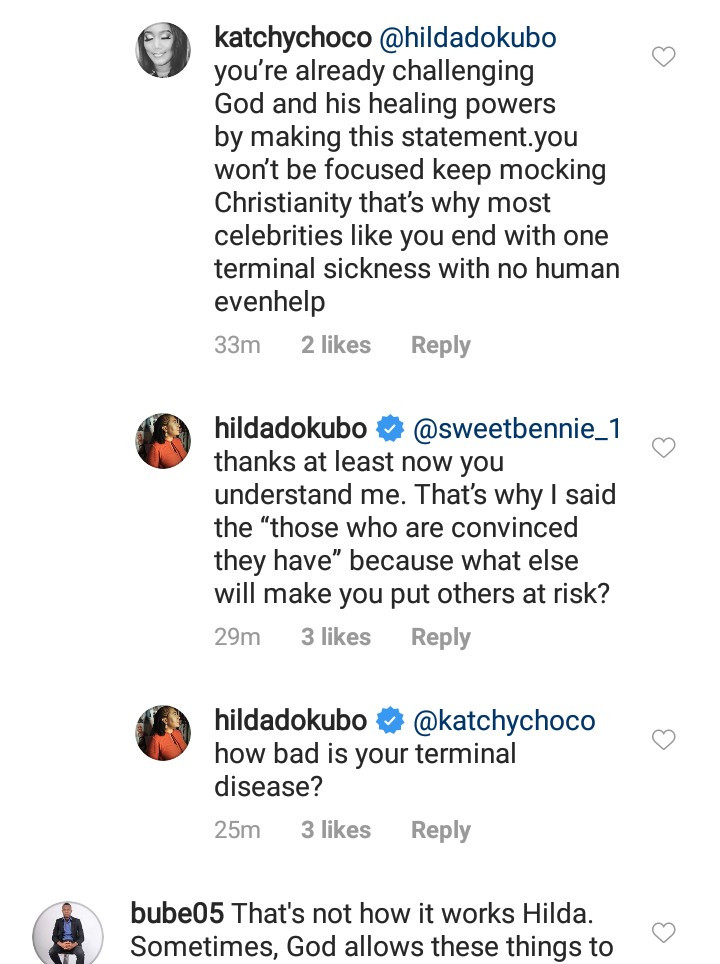 Hilda Dokubo slams follower who called her out for challenging pastors amid Coronavirus pandemic