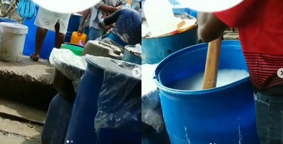 Video showing how hand sanitizers are being mixed in Ojota market surfaces online