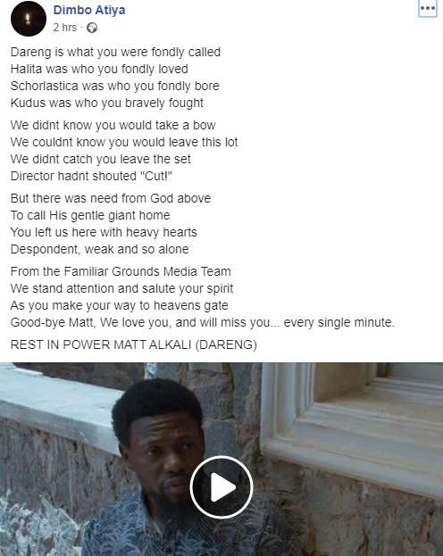 Actor Alkali Matt dies while filming on set, amidst rumours of being coronavirus positive