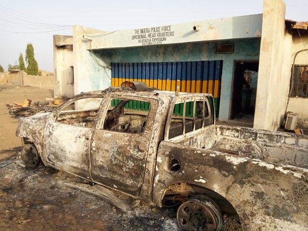 Angry youths burn police station in Katsina