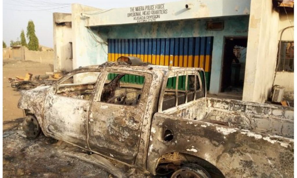 Angry youths burn police station in Katsina
