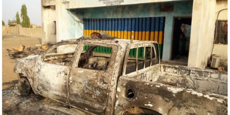 Angry youths burn police station in Katsina