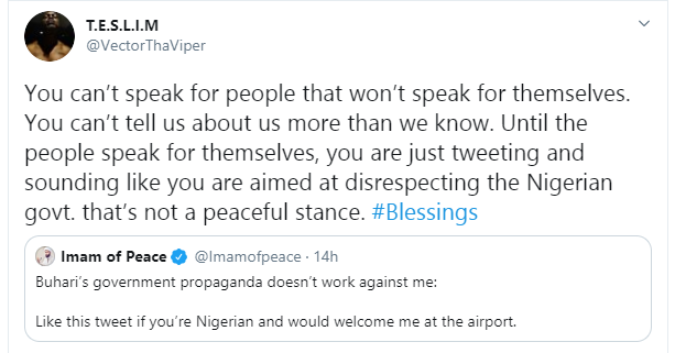 Nigeria is not a joke because of one man, Vector tackles FFK, Imam of Peace and northerners