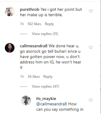 Your Makeup is horrible, Nigerians tell Tacha as she slams Buhari