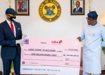 COVID-19: Lagos receives N1bn donation from UBA