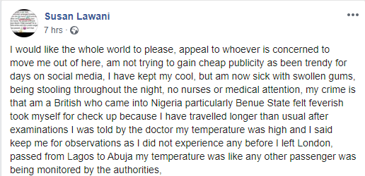 My name was announced as a confirmed case of coronavirus without my knowledge, Traumaitized Lady cries out