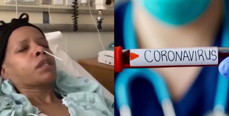 Woman shows what the Corona Virus test feels like by sharing a video of her getting tested