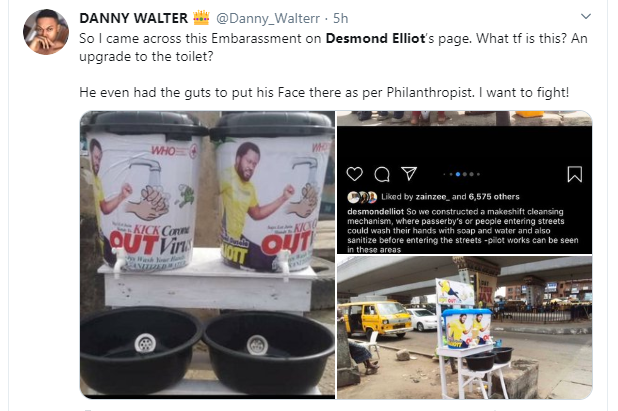 Coronavirus: Actor Desmond Elliot blasted over his 'makeshift cleansing' project