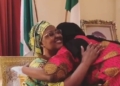 Aisha Buhari shares video of moments she reunited with her daughter, Hanan after 14 days in self-isolation