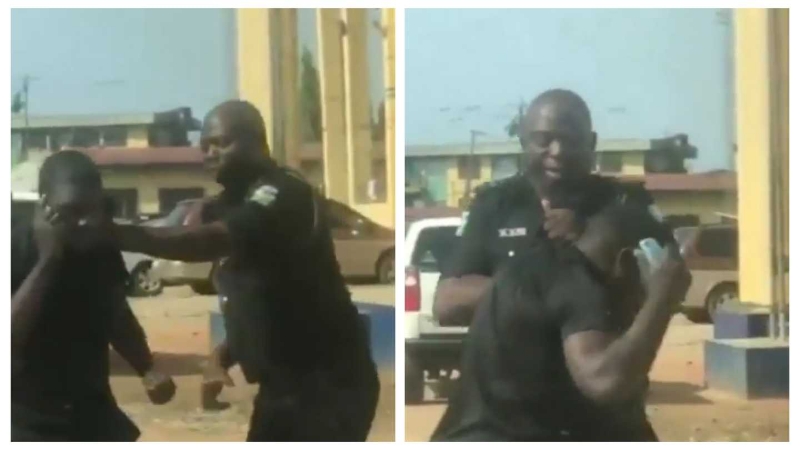 Police officer arrested for assaulting a ports worker who was picking up a friend in Lagos