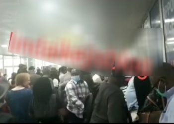 Video of American citizens waiting to be evacuated and left frustrated at Lagos International Airport emerges