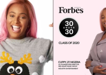 DJ Cuppy tops Forbes’ 30 under 30 list for 2020