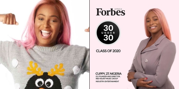 DJ Cuppy tops Forbes’ 30 under 30 list for 2020