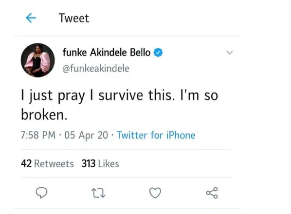 I pray I survive this, I’m so broken’ – Funke Akindele Laments after police arrest