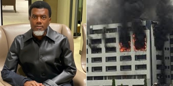 Reno Omokri reacts to the fire outbreak at Accountant Generals office