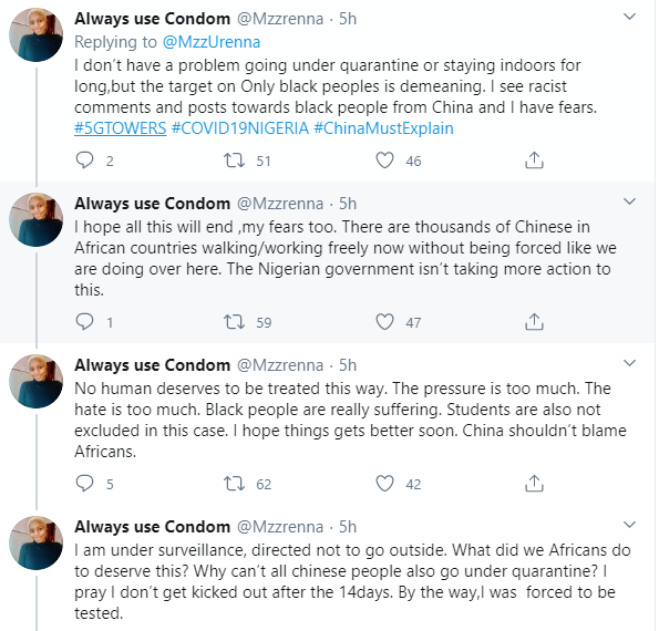 Nigerian student in China recounts experience with Chinese officials amidst COVID-19 pandemic