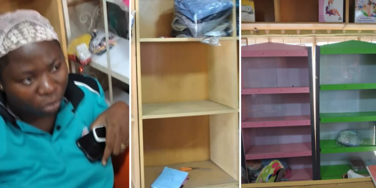 Lockdown: Woman cries out after her shop was vandalised in Lagos