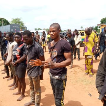 PHOTOS: Police Arrest 150 Suspected Cultists Over ogun unrest