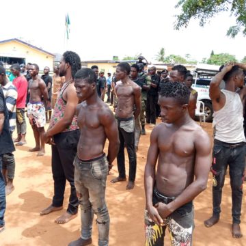 PHOTOS: Police Arrest 150 Suspected Cultists Over ogun unrest