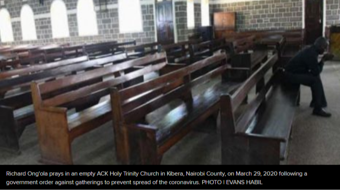 Three pastors sue Kenyan government for banning church services due to Coronavirus