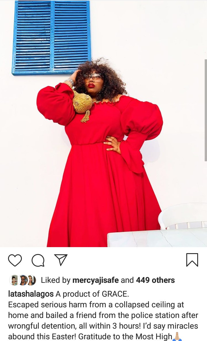 Latasha Ngwube escapes harm as her bathroom ceiling collapses