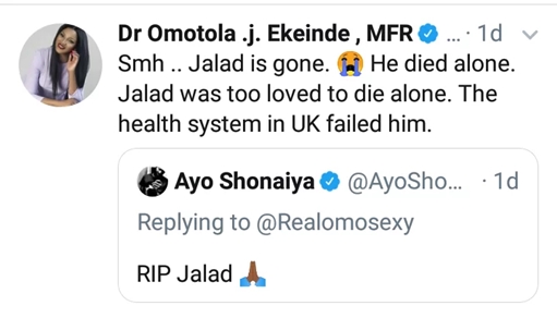 UK health system failed my cousin, Omotola Jalade in tears for losing family member