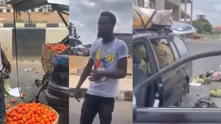 VIDEO: Hoodlums attack food vendor's vehicle; steal his supplies