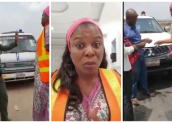 VIDEO: Policemen turn commercial transporters in Lagos during lockdown.