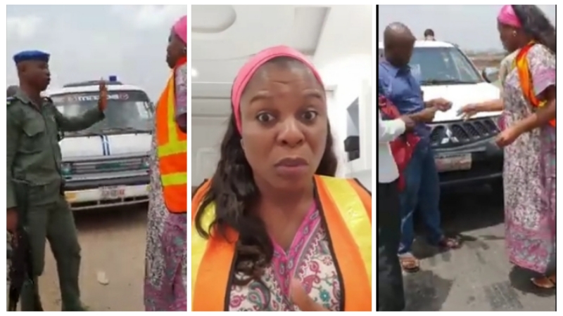 VIDEO: Policemen turn commercial transporters in Lagos during lockdown.