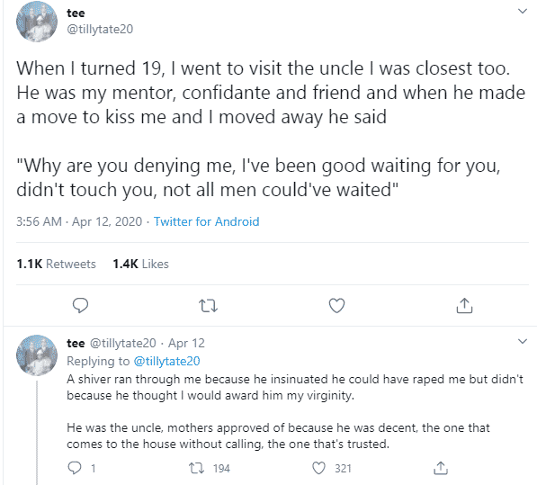 Nigerian lady recounts her bitter experience with an Uncle