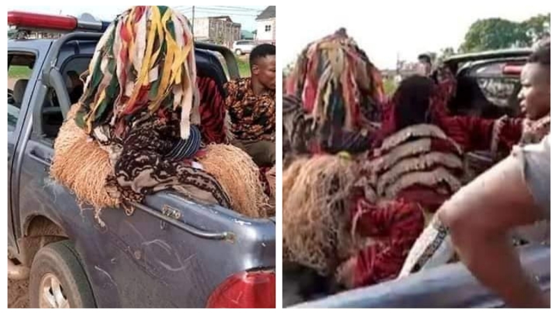 VIDEO: Masquerades arrested in Anambra for defying stay-at-home order during Coronavirus lockdown