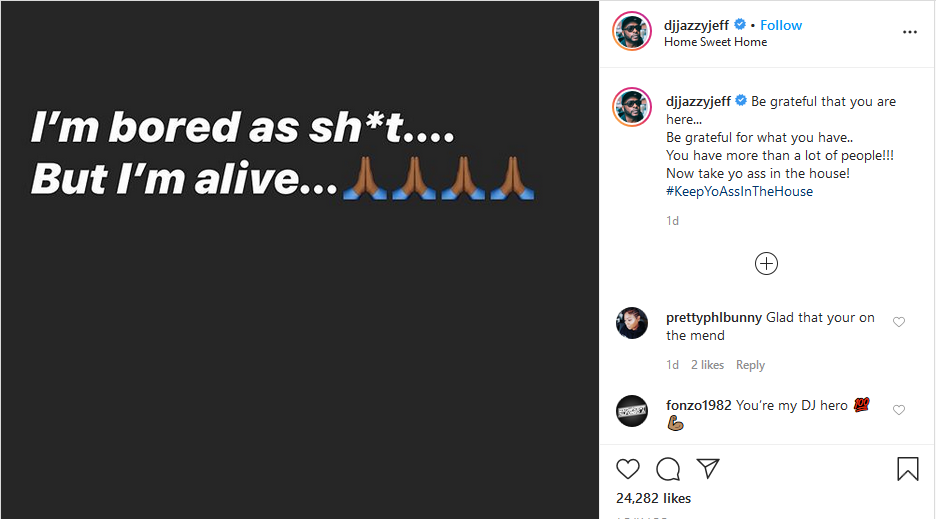 Will Smith Talks to DJ Jazzy Jeff About His Battle with Suspected Coronavirus