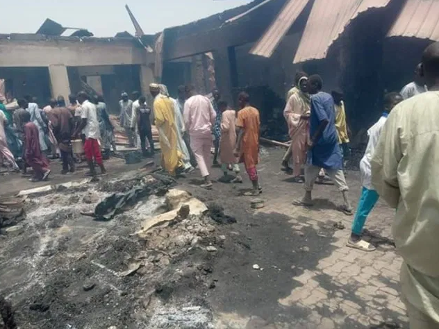 14 Dead, many Injured, 1250 houses destroyed as fire guts IDPs Camp in Borno state