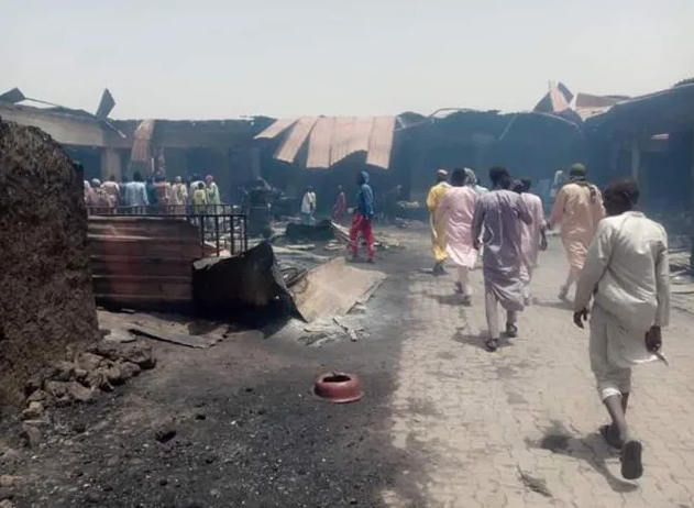 14 Dead, many Injured, 1250 houses destroyed as fire guts IDPs Camp in Borno state
