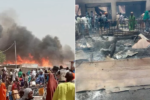 14 Dead, many Injured, 1250 houses destroyed as fire guts IDPs Camp in Borno state