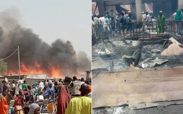 14 Dead, many Injured, 1250 houses destroyed as fire guts IDPs Camp in Borno state