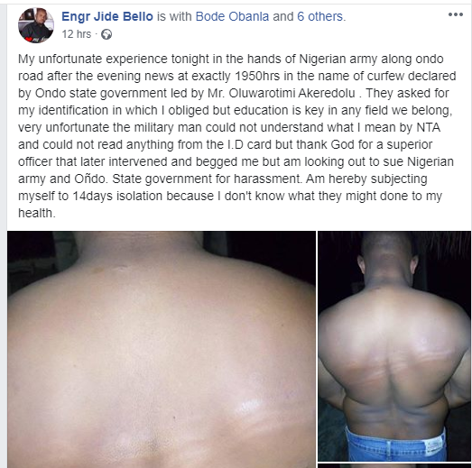 Coronavirus lockdown: NTA staff allegedly brutalized by soldiers in Ondo