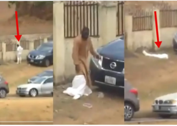 COVID-19: Man who Buried Abba kyari Dumps his protective cloth on the street